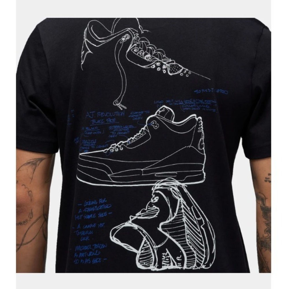Nike Jordan Rare Air Short Sleeve Mens Lifestyle T-Shirt Black IB7526-010 L - Picture 4 of 6